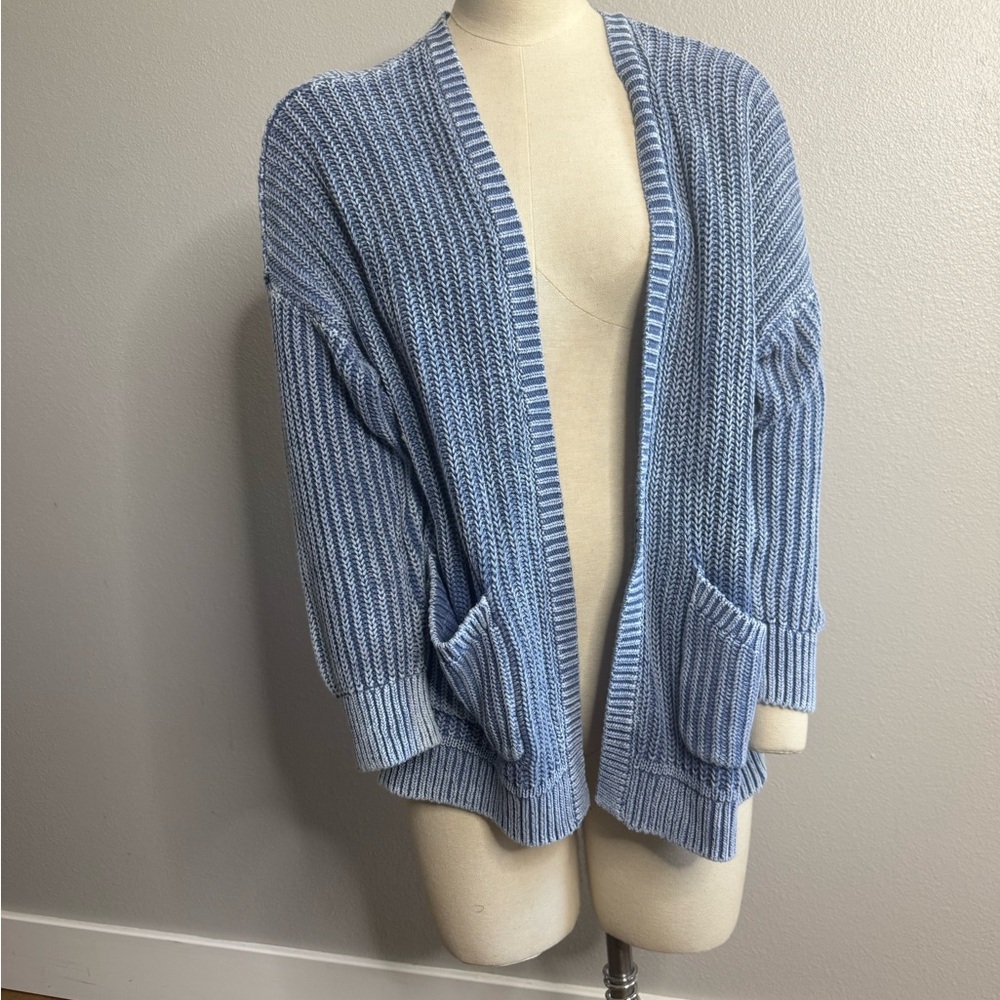PINK Victoria's Secret Light Blue Striped Cardigan